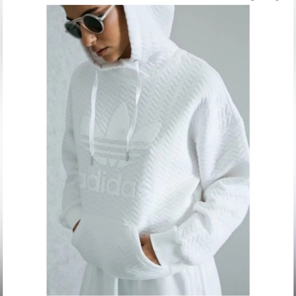 🤍 ADIDAS trefoil chevron texture Hoodie Large 🤍